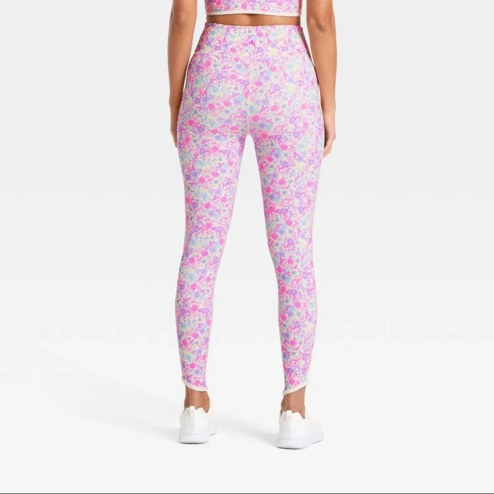 JoyLab™ Women's Floral Print High-Rise Piped Leggings - Pink M, L & XXL - Picture 2 of 16